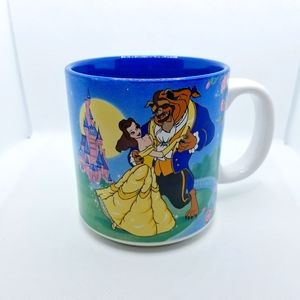 Vtg 90s Disney Beauty and the Beast coffee mug